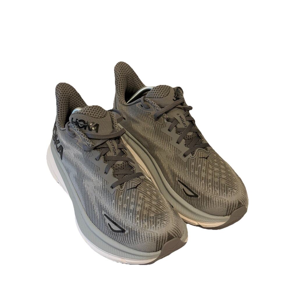 Hoka One One Clifton 9 Harbor Mist Black Athletic Running Shoes Men’s 10.5 D.